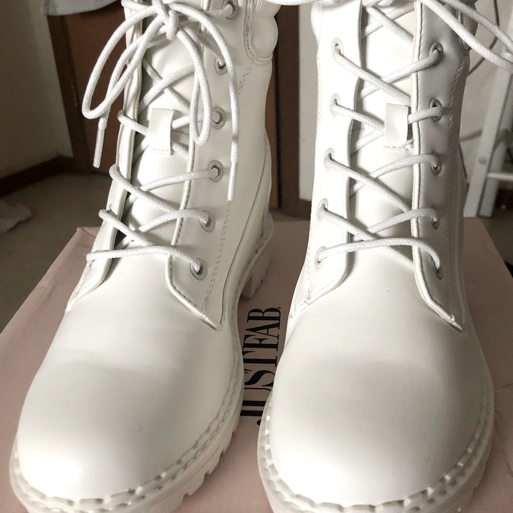 White just fab boots